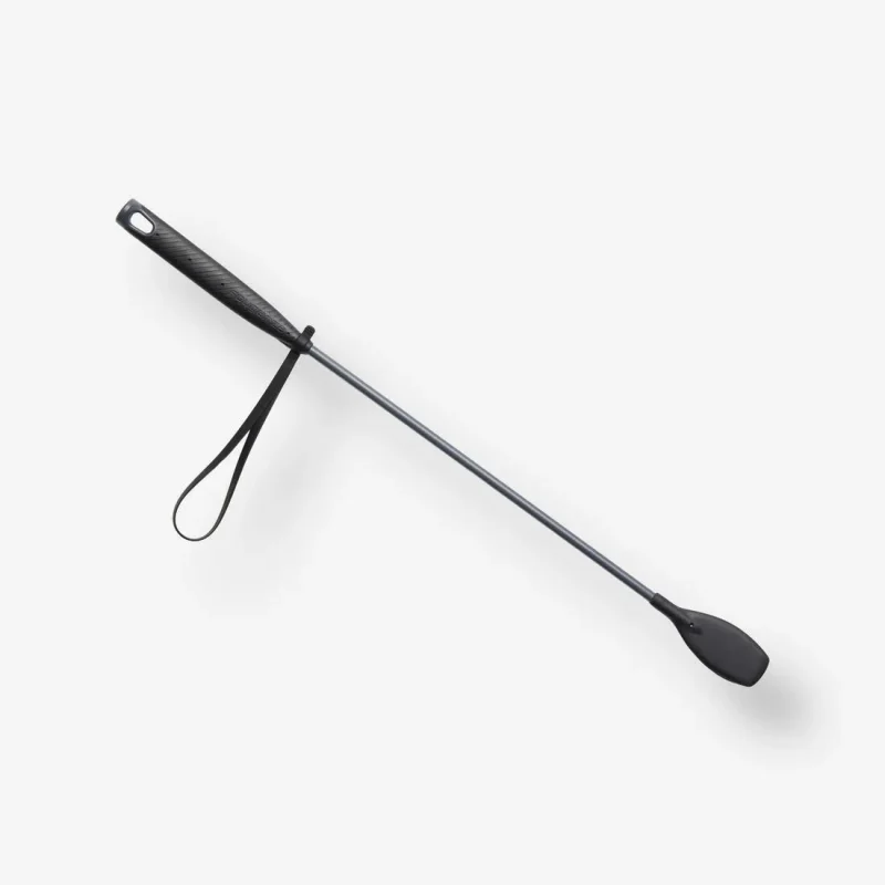 140cm black grey horse riding crop 58cm handle premium quality