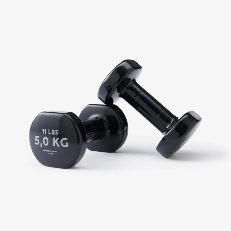 5 kg black dumbbell set twin pack