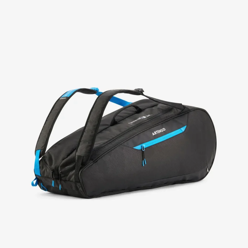 9 racket tennis bag black blue team edition