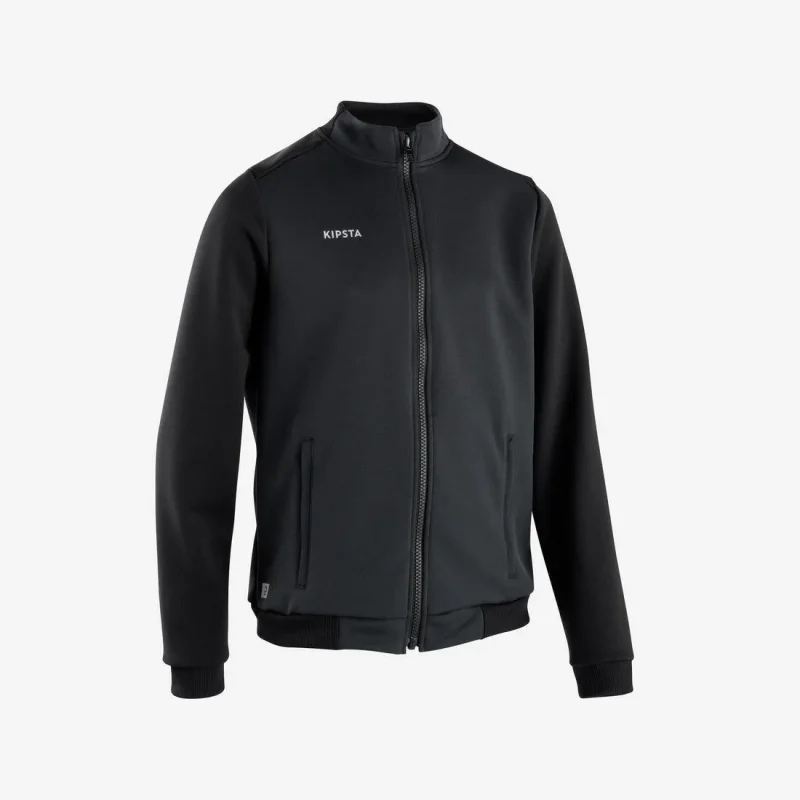 black grey football training jacket essential gear 1