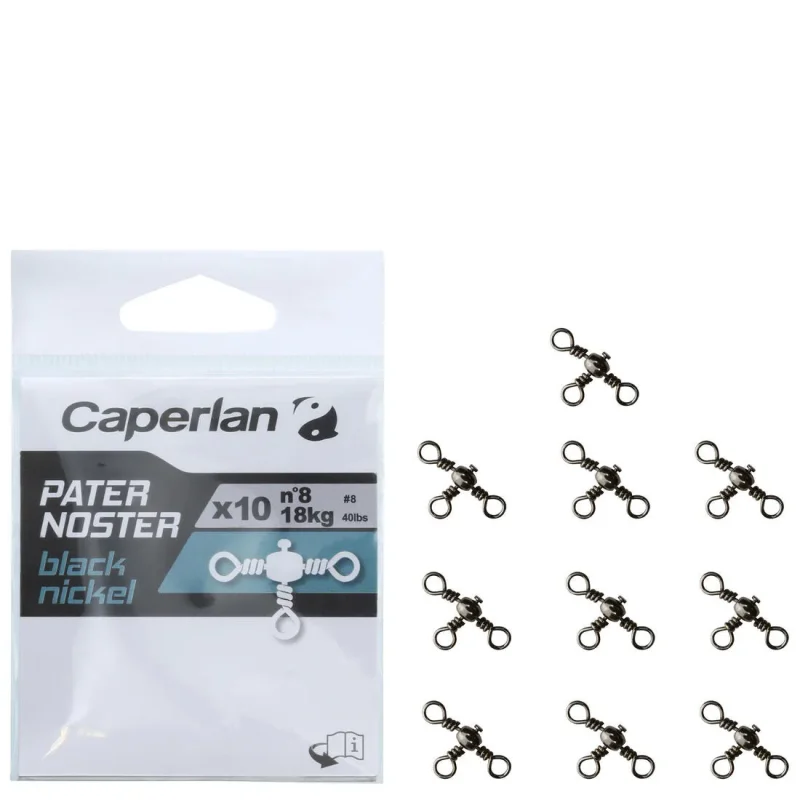 black nickel paternoster swivel set 10 pack