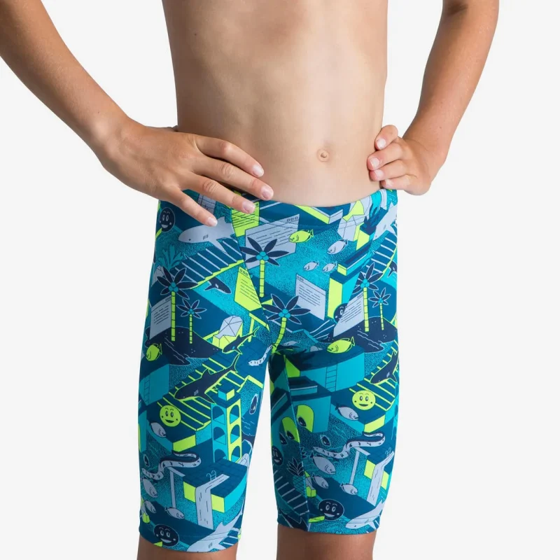 boys black neon swim jammer for boys