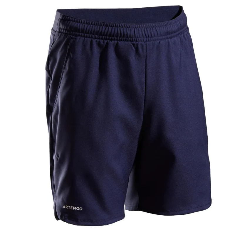 boys navy blue tennis shorts tsh500 high performance