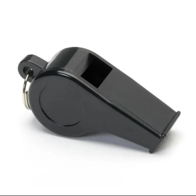 compact black plastic whistle easy returns