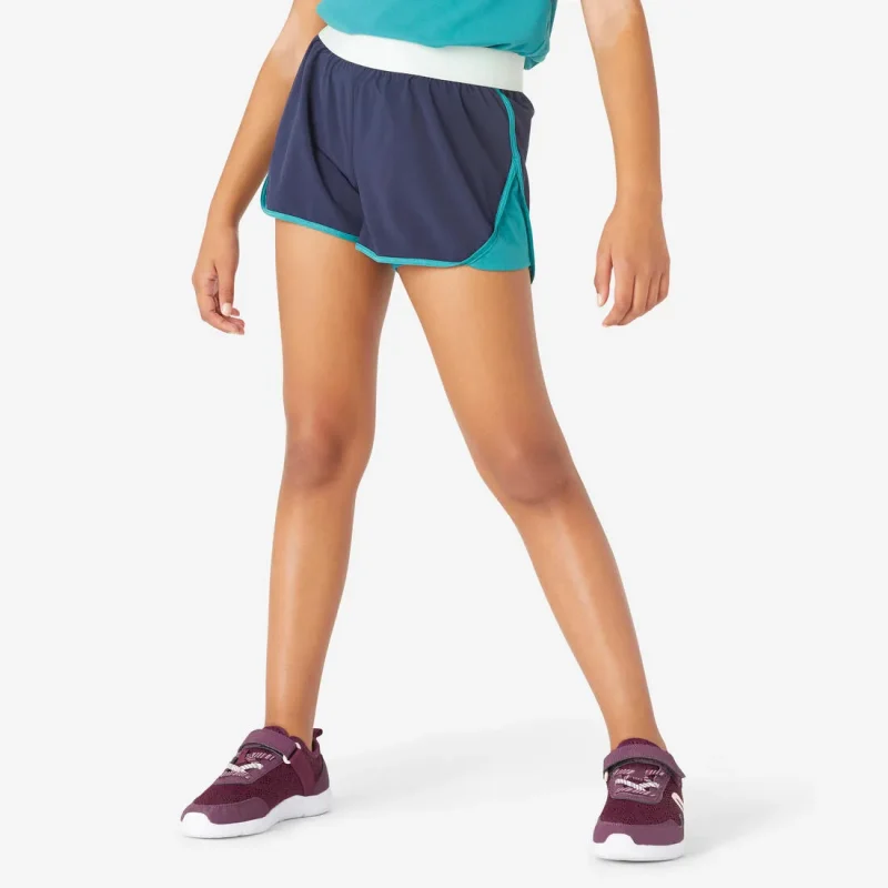 girls blue green 2 in 1 shorts