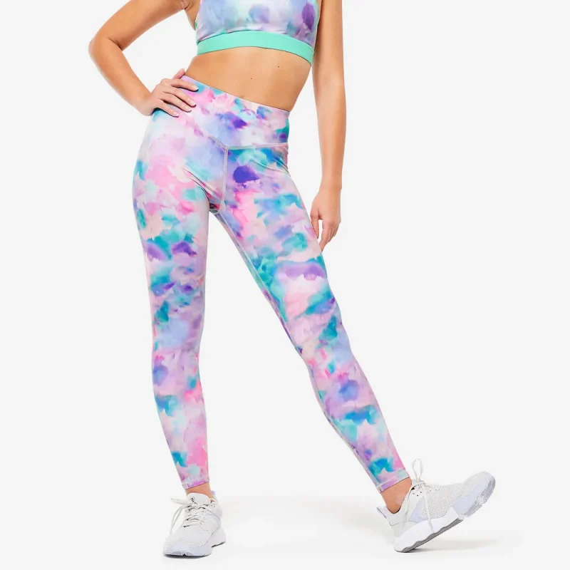 high waisted women s fitness leggings printed cardio