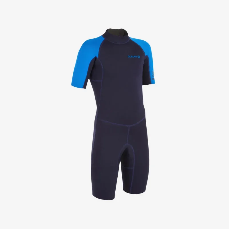 kids 1 5mm blue neoprene shorty wetsuit 100 return guaranteed