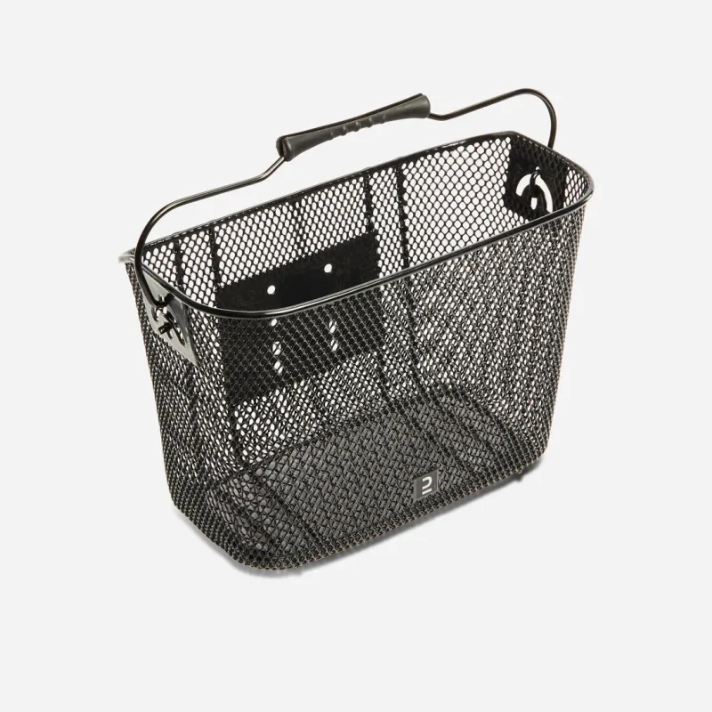 kids black metal bike basket