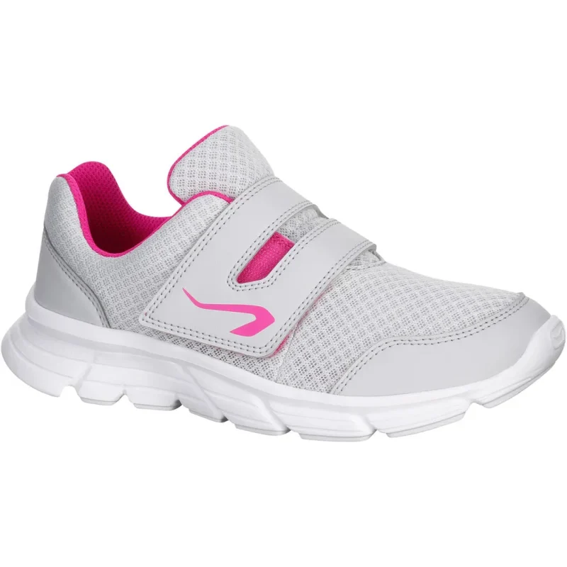 kids grey pink athletic shoes ekiden one