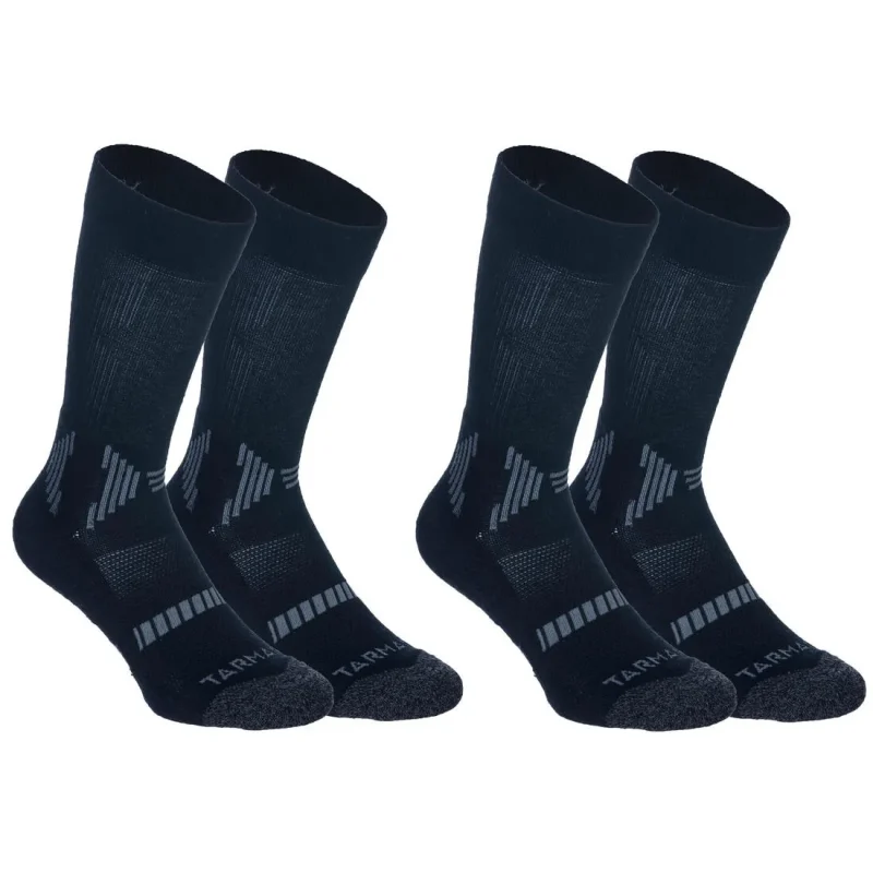 kids mid rise basketball socks twin pack black