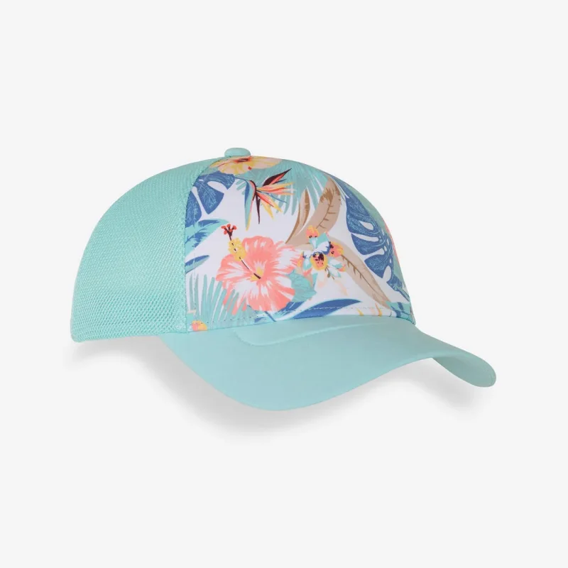 kids turquoise surfing trucker cap