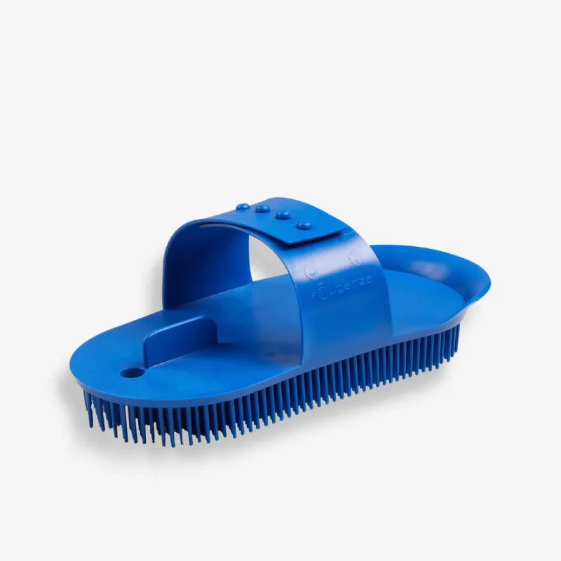 large blue horse curry comb for riding schooling adult size