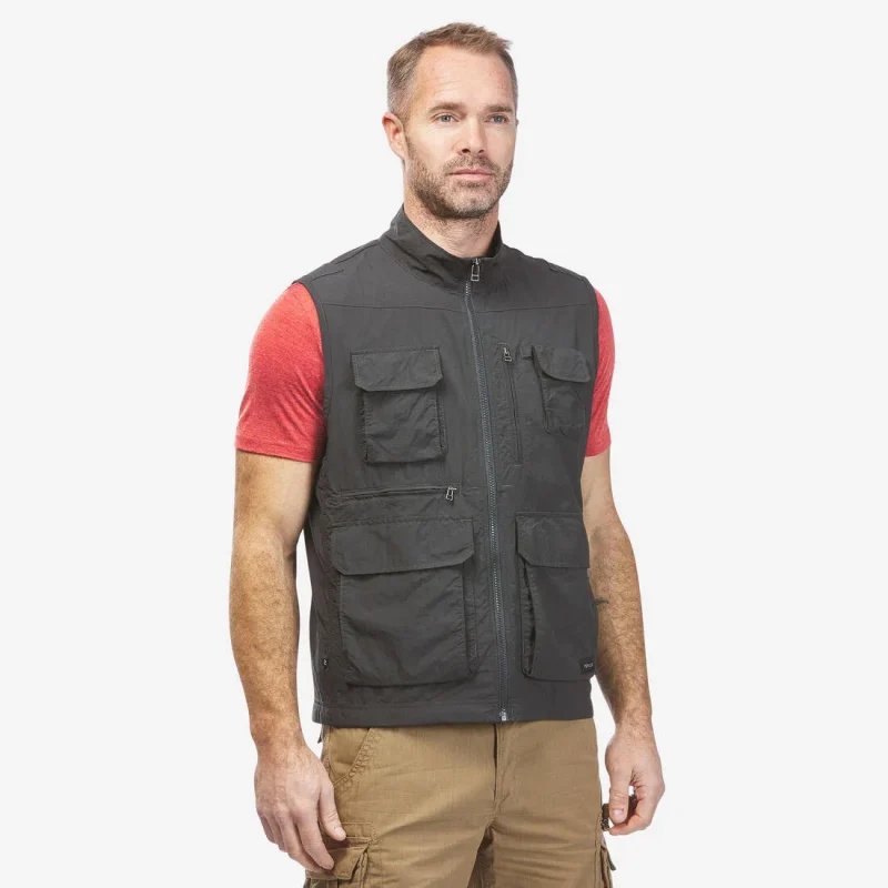 men s multi pocket grey travel vest travel 100