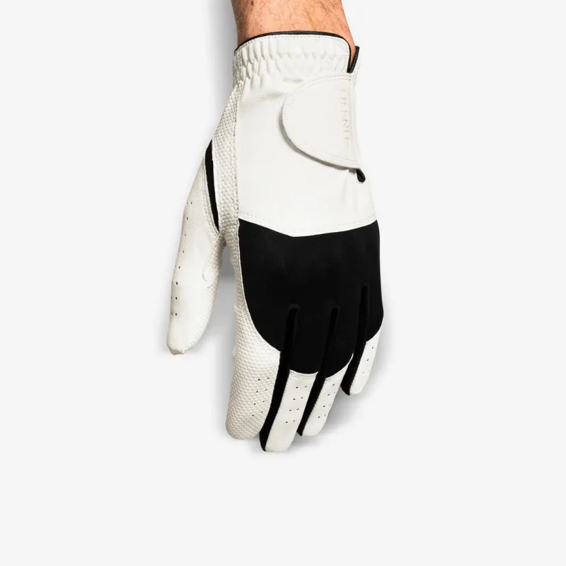 men s right handed white black golf glove