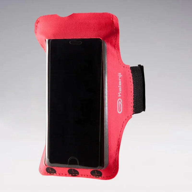 neon coral pink running armband for men women