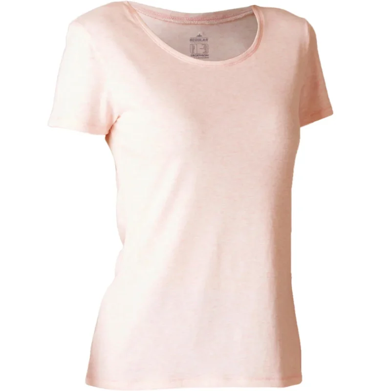 soft cotton stretch fitness tee for women