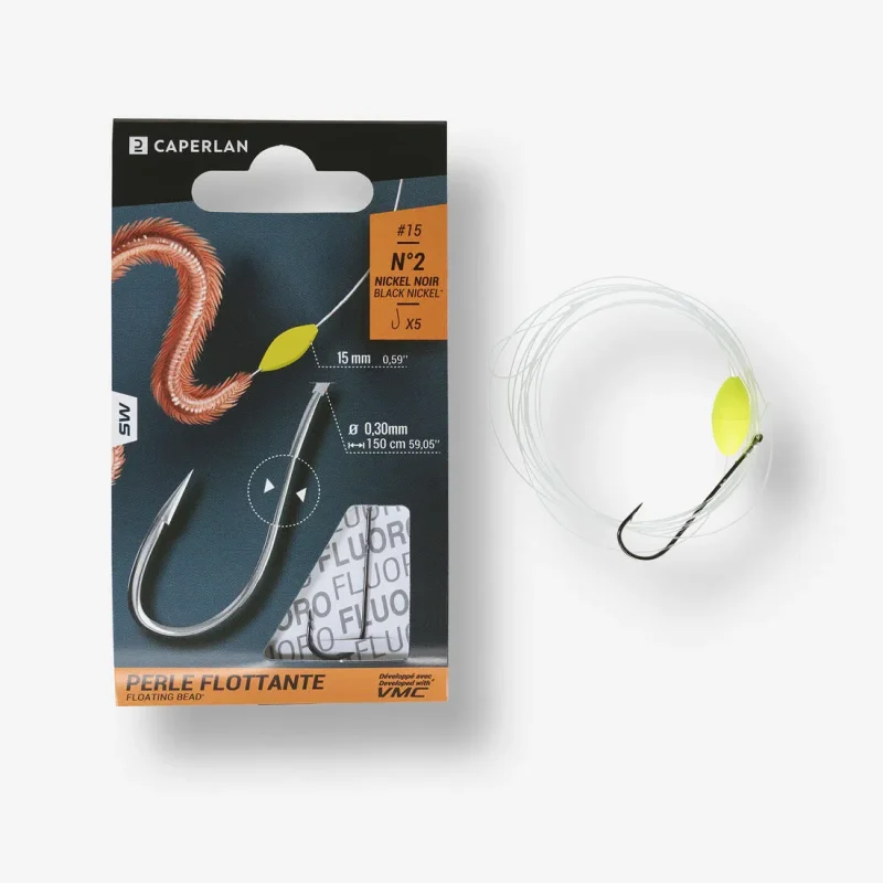 stainless steel sea fishing hooks with floating beads sn series