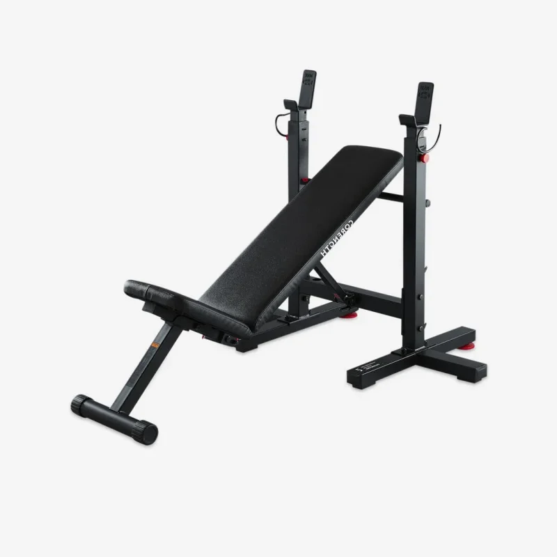 tiltable foldable bench press with collapsible pegs