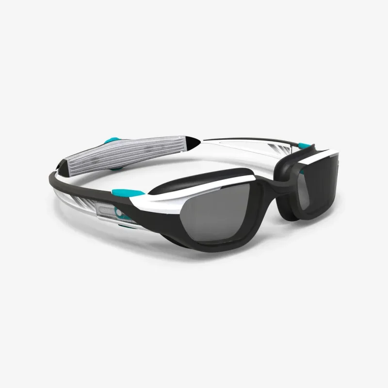 turn size s swimming goggles smoked lenses white black turquoise