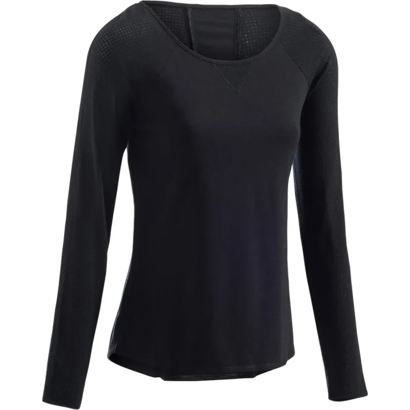 women s black long sleeve gym t shirt 900 series