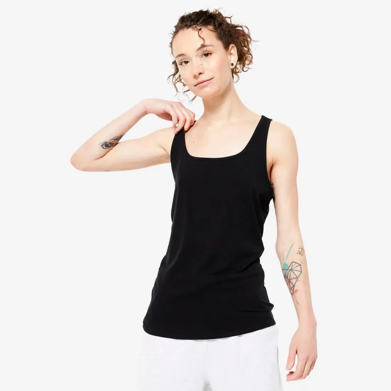 women s slim fit crew neck tank top for fitness